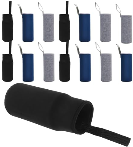 TOYANDONA Manchons Isothermes pour Bouteilles 550 ML – Lot de 15 Housses de Protection Thermique Pliables en Néoprène Noir, Gris et Bleu Marine – Accessoires Portables pour Sport, Bureau