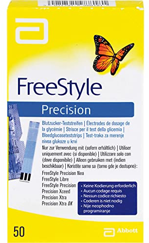Freestyle Precision Blutzucker Teststr.o.codier. 50 stk