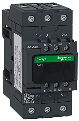 Schneider Electric, TeSys D contactor - 3P(3 NO) - AC-3 - <= 440 V 65 A - 230 V AC 50/60 Hz coil, LC1D65AP7