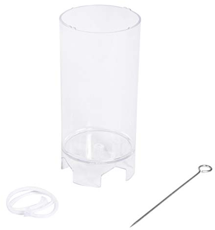 Rayher stampo per candela cilindrico, piatto, 10cm, 5cm ø, con stoppino e ago, per colare candele fai da te, 3117100