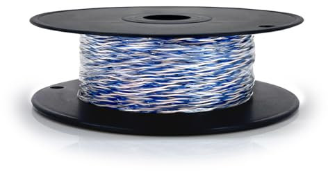 Waytex 36501-Giarrettiera telefonico 2 fili, 100 m, colore: blu/bianco