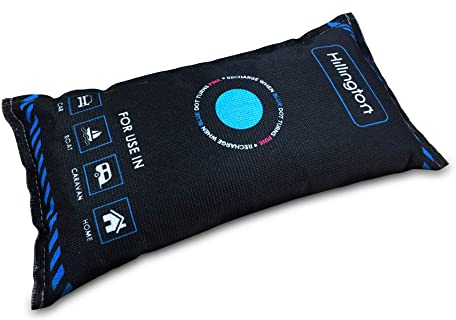 FiNeWaY 1kg Reusable Car Dehumidifier Bag, 1-Pack – Moisture & Condensation Absorbers with Anti-Slip Pads, Microwave Rechargeable for Cars, Vans & Caravans