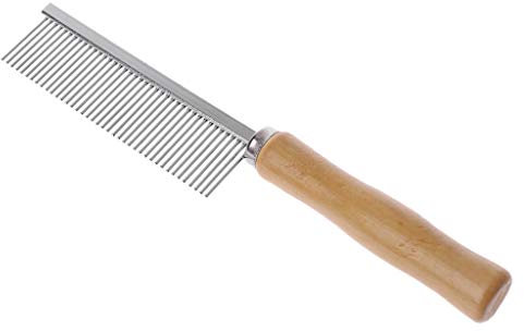Lyguy Haustierkamm, Haustierkamm mit Holzgriff, für Hunde und Katzen