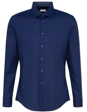 Seidensticker men's business shirt - shaped fit - non-iron - Kent collar - long sleeve - 100% cotton