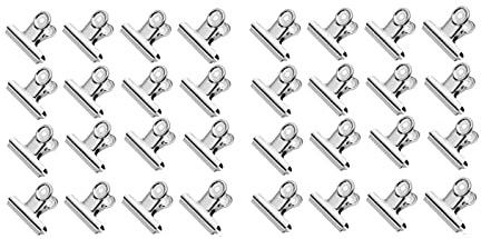 Fermacarte, Clip Multiuso in Metallo, Pinze Multiuso, Clip del Raccoglitore,Ufficio di Cancelleria Pinze, per Ufficio, Scuola e Famiglia (Argento, 54 pz x 22mm)