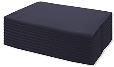 Black Linen Napkins Cotton Dinner Cloth Napkin Packs 41cm X 41cm Hotel Quality Multiple use Weddings Party (Black 10)