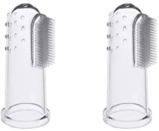 LuLiyLdJ Baby Zahnbürste Silikon Fingerzahnbürste Baby Fingerbürsten Pflegeset Kinder Mundpflege Zahnfleisch 0-24 Monate Baby Mit Aufbewahrungsbox