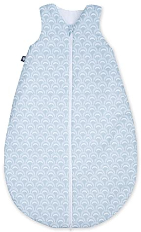 Julius Zöllner Baby sommarsovsäck av 100% bomull, storlek 70, 6–12 månader, standard 100 av OEKO-TEX, tillverkad i Tyskland, molnbåge