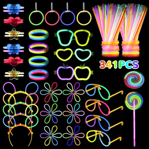 230 Stück Knicklichter Party Set, LeuchtstäBe, Knicklichter Kinder, Knicklichter Hochzeit, Neon Party LeuchtarmbäNder, Schwarzlicht Deko für Hochzeit Mitgebsel Kindergeburtstag Halloween Dekorationen
