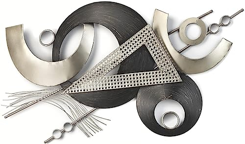 Kobolo Modernes Wandbild Metallbild - Metall - in grau und silber