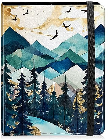 Photo Album 3.5x5 Photos - 80 Photos Capacity PU Leather Cover Photo Album with Strong Elastic Band, Portable Picture Album for Family Wedding Wedding Anniversary, Art Bird Forest