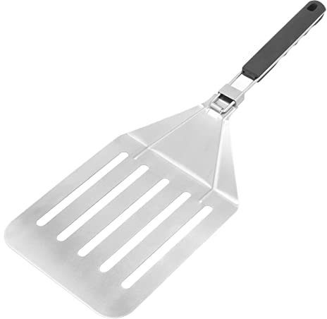 Aladeno Cáscara de Pizza Cáscara de Pizza Antiadherente de Acero Inoxidable con Mango de Goma Antideslizante Plegable Paleta de Pizza Profesional para Horno de Pizza Hornear Masa