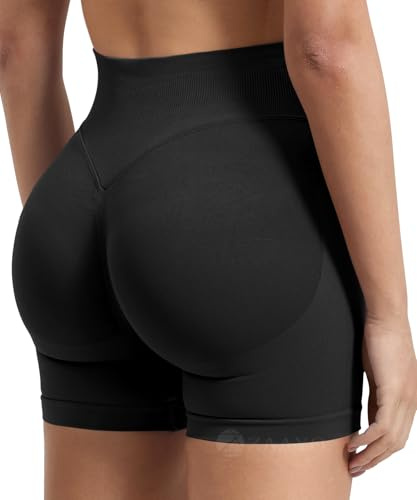 ZAAYO Sportshorts för kvinnor, träning, slagshorts, 10 cm, rumpveck, lyftande gymshorts, sömlösa cykelshorts