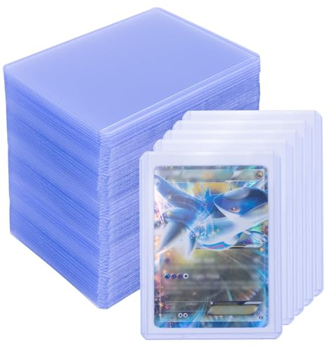 Custodie per carte Set di 100 Custodie per Carte da Collezione Trasparente spessore regolare Card Protectors Adatte per,carte collezionabili,MTG,Pokemon Magic