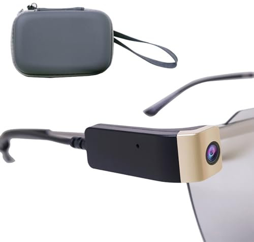 SNBGRYE Kamerabrille, 1080P HD Brillenkamera, Eingebautes Mikrofon, 88°-Sichtfeld, Audio- Und Videoaufnahmeobjektiv, Zum Autofahren, Wandern, Aufzeichnen Von Meetings,C