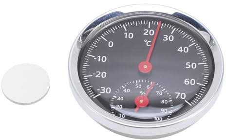 Termometro da cruscotto per auto, meccanico senza batteria Termometro per auto ad alta precisione Igrometro Misuratore di umidità per temperatura per interni