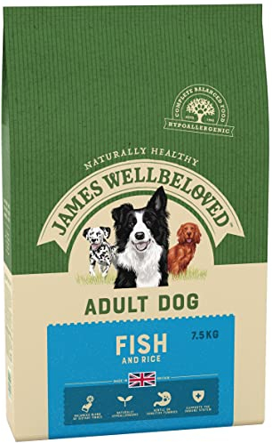 James Wellbeloved Complete Dry Adult Dog Food Fish and Rice, 7.5 kg