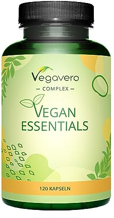 Integratore per VEGANI | con Vitamina B12, B2, D3, K2, Ferro, Selenio, Calcio e Iodio | per Sostenere una Dieta Vegana | 120 capsule | 2 mesi | Multivitaminico Multiminerale | Vegan | Vegavero®