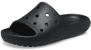 Crocs Unisex Adults,Classic Slide v2, Black, 4 UK Men/ 5 UK Women