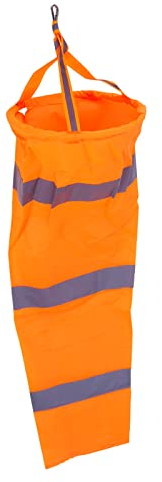 HERCHR Manica a Vento in Poliestere, Manica a Vento Rip-Stop Arancione da 30 Direzione del Vento in Poliestere per Misurazione del Vento, Maniche a Vento con Cinture Riflettenti per Esterni