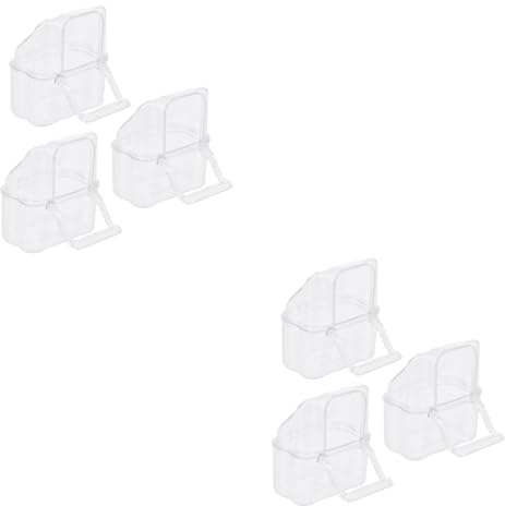 ABOOFAN 6 Pièces mangeoire Perroquet mangeoires à Oiseaux pour Cages Accessoires de Cage pour Chinchilla à Oiseaux mangeoires à pour l'extérieur Bol de Perroquet l'oiseau