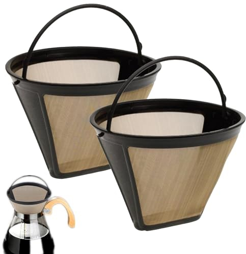 Filtros Reutilizables para Café Permanentes,2PCS Filtro Cafe Permanente Filtro De Café De Acero Inoxidable Reutilizable Filtros Cafe para Mayoría Cafeteras