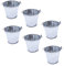 Abaodam 6St Weißblechfass blumenbank Storage Boxes für gartenvliese minitöpfe klein Eiskübel Cool wischeimer Mini-Eimer für dekorative Blumentöpfe Einfügen Silver