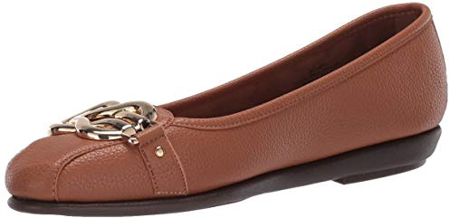 Aerosoles Women's Big Bet Ballet Flat, Tan, 8 UK