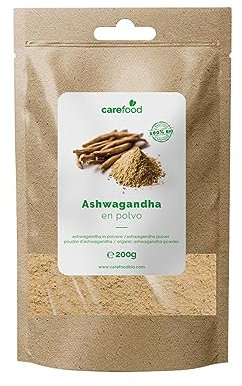 Ashwagandha bio in polvere 100% bio 200g Carefood | BIO Ayurveda Winter Cherry, Withania somnifera, ginseng indiano |
