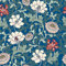 VaryPaper Peel and Stick Blue Floral Wallpaper Navy Blue Contact Paper 44.5cm x 200cm Sticky Back Plastic Vinyl Wrap for Furniture Lining Paper for Wall Stick on Wallpaper for Living Room Bedroom