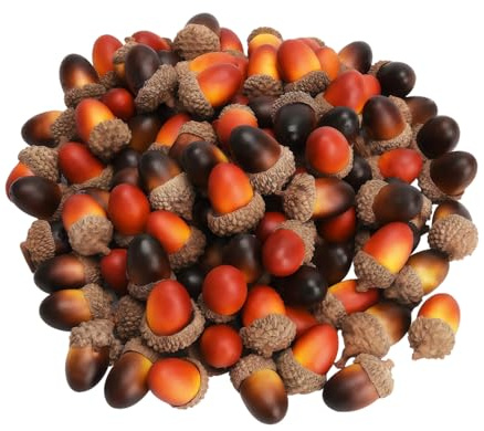 Upstore 50 ghiande artificiali con cappuccio di ghianda naturale finto mais frutta puntello per matrimoni, festival, feste, casa, decorazione natalizia autunnale tavolo dispersione artigianato