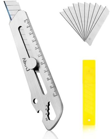 YAOZUP Profi Cuttermesser, 1 Stück Edelstahl Universalmesser, Mehrzweck Gebrauchsmesser, Cuttermesser Metall, Cuttermesser Profi, Multifunktionales Mehrzweck Teppichmesser Druckguss Cutter Messer