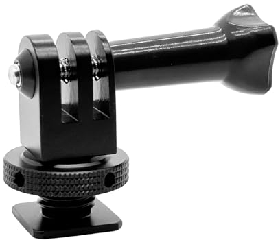 Adaptateur de trépied en alliage d'aluminium pour caméras d'action, adaptateur de montage pour flash d'appareil photo reflex numérique, compatible avec GoPro Hero 12/11/10/9/8/7/Max/Mini, DJI Osmo