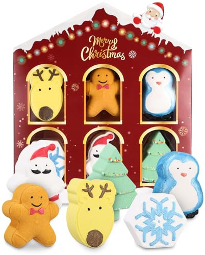 Birshe Bombe da Bagno Set Regalo per Bombe da Bagno Bombe da Doccia Ingredienti Biologici e Tutti Naturali Sali da Bagno Profumati Per Donna,Uomo,Bambini,Festa Della Mamma,Natale,Compleanno Regali.