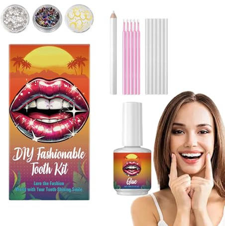 Kit di gioielli per denti artificiali per denti | Gioielli per denti di pietre preziose dei denti,Gioielli per denti alla , artificiali per donne, fidanzata, madre, moglie