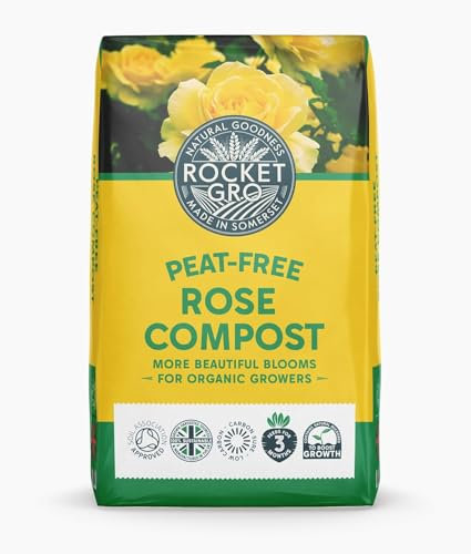 40L Peat-Free Rose Compost, Multi-Purpose Compost, Premium Natural Blend for Organic Growing, Ideal for Roses, Shrubs & Flowering Plants