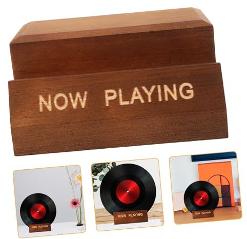 KICHOUSE Scaffale Per Dischi in Vinile in Legno Supporto Per Dischi Espositore Per Album Da Esposizione Per Casa