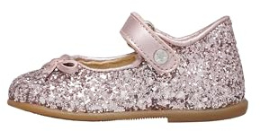 Naturino Ballerines en Cuir et Tissu pailleté, Rose- 29