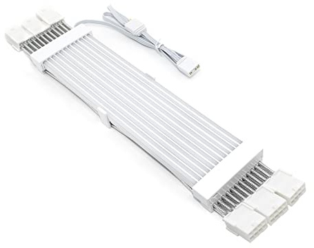 Oxtxuzdm ARGB Lichtplatine Panel Streifen 24-polig 2 X 8-3 X 8- Netzteilkabel RGB Wechsel LED Lichtleisten Computer Argb Leuchten PC Monitore