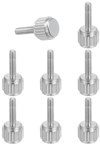 QUARKZMAN 8 Pcs M2 X 8mm Viti Per Calibri Vernieri Testa Piatta In Acciaio Inossidabile Viti A Mano Con Filettatura Metrica Testa Rotonda Con Zigrinatura Pomelli Di Serraggio