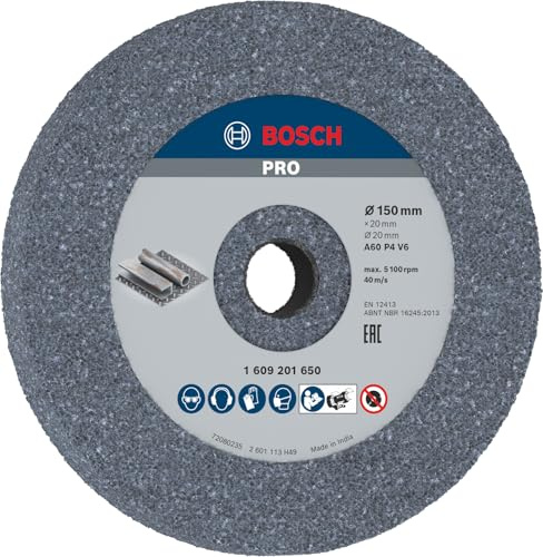 Bosch Zubehör 1609201650 Schleifscheibe 150 mm, 20 mm, 60