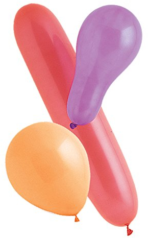 Assorted Colors & Shapes Party Balloons - Pack of 100 - Vibrant Large Balloons for Celebrations & Events