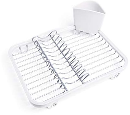 UMBRA Sinkin white. Egouttoir à vaisselle Sinkin, avec porte-couverts amovible convient à l'évier ou au comptoir, blanc