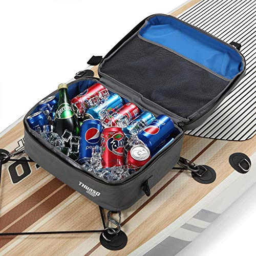 Thurso SURF wasserdichte Paddle Board Kühltasche Paddle Board Zubehör SUP Deck Tasche Multifunktional Langlebiges PVC-Material Mesh-Top Tasche Tragbar Premium Isoliert Geräumig für 20 Dosen