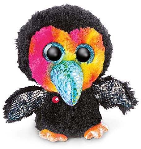 NICI Glubschis: Das Original – Glubschis Tukan Tuffy 15 cm – Kuscheltier Tukan mit großen Augen – Flauschiges Plüschtier mit Glitzeraugen – Schmusetier für Kuscheltierliebhaber