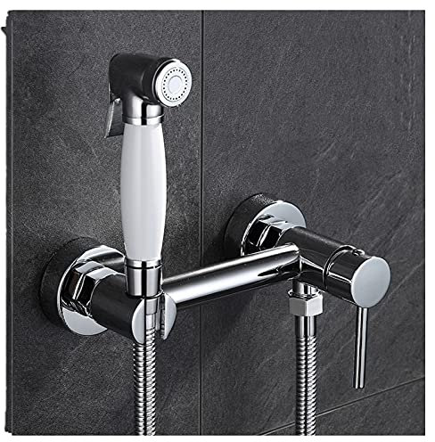 Ksunun Spruzzatore per Bidet Tenuto in Mano Ottone Doccetta per Bidet Interfaccia Standard G1/2 Spruzzatore per Pannolini di Stoffa Montaggio a Parete Bagno ​Bidet Rubinetto Spray