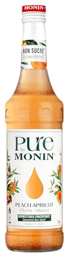 PURE by MONIN Pêche Abricot – Pour des boissons sans sucre ou peu sucrées - 70cl