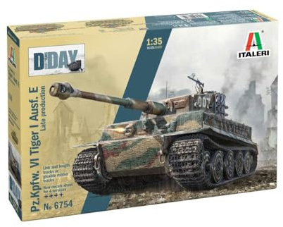 Italeri 6754 Pz.Kpfw. VI Tiger I Ausf. E late production, scala 1:35, Plastic Model Kit/Modello in plastica da montare, Carro armato WWII
