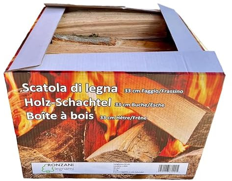 LEGNA DA ARDERE DI FAGGIO E FRASSINO IN SCATOLA DA 15 KG