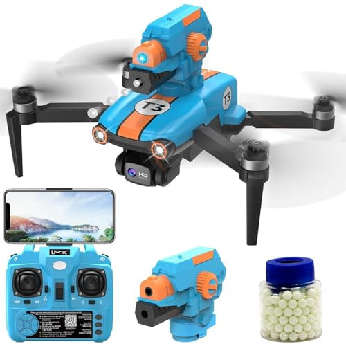 OBEST Drone con fotocamera regolabile 1080P, drone pieghevole RC senza spazzole con torre di tiro, quadricottero FPV WiFi, posizionamento del flusso ottico, mini drone per bambini principianti